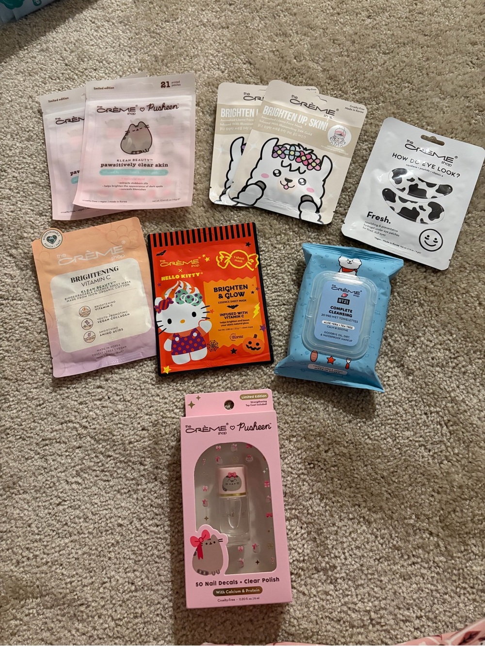 The crème shop 9pc skincare set NWT